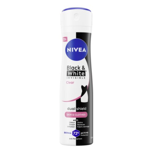 NIVEA Black & White Invisible Clear Deodorant Spray 150ml